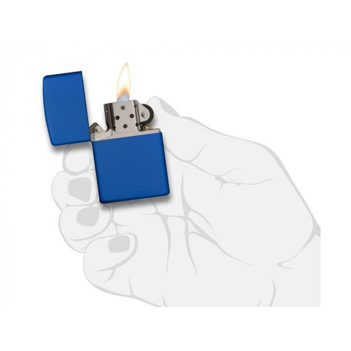 Зажигалка ZIPPO Classic с покрытием Royal Blue Matte, латунь/сталь, синяя, матовая, 38x13x57 мм