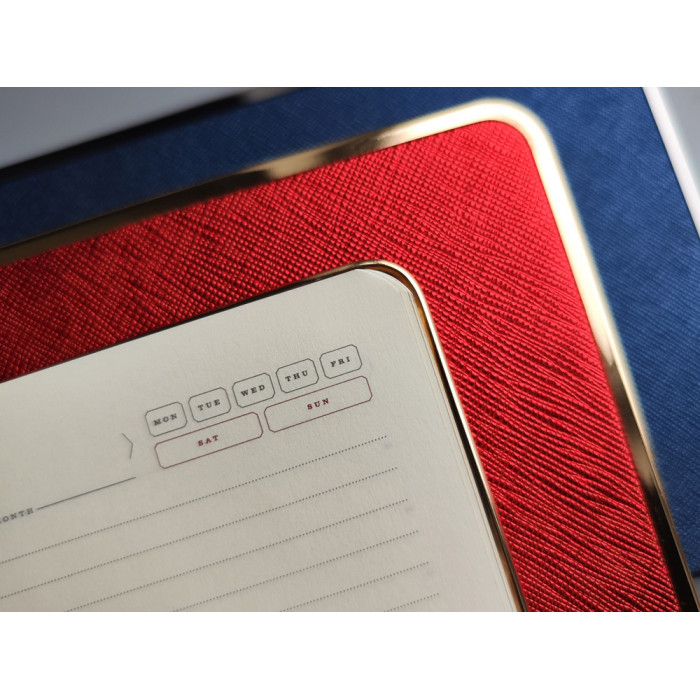 Ежедневник А5 недатированный Bridge, синий/серебристый