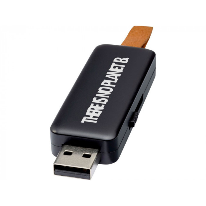 USB-флеш-накопитель Gleam объемом 8 ГБ с подсветкой, черный