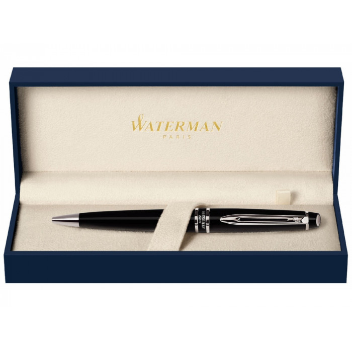 Шариковая ручка Waterman Expert 3, цвет: Black CT, стержень: Mblu