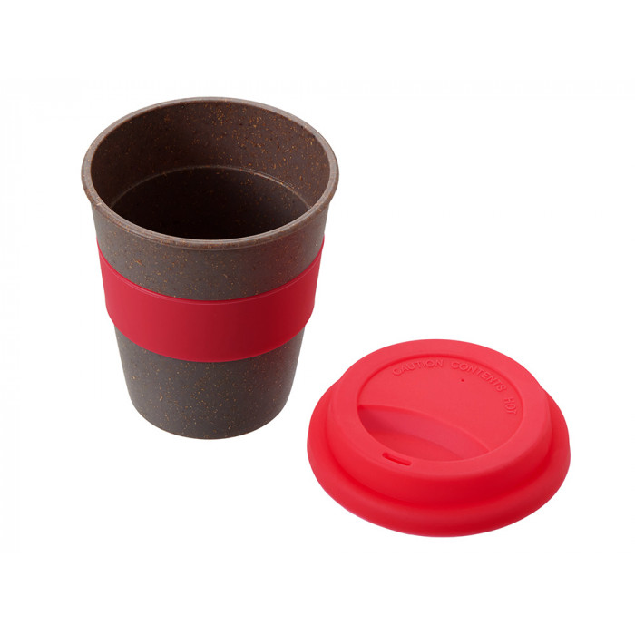 Стакан с силиконовой крышкой Cafe, розовый