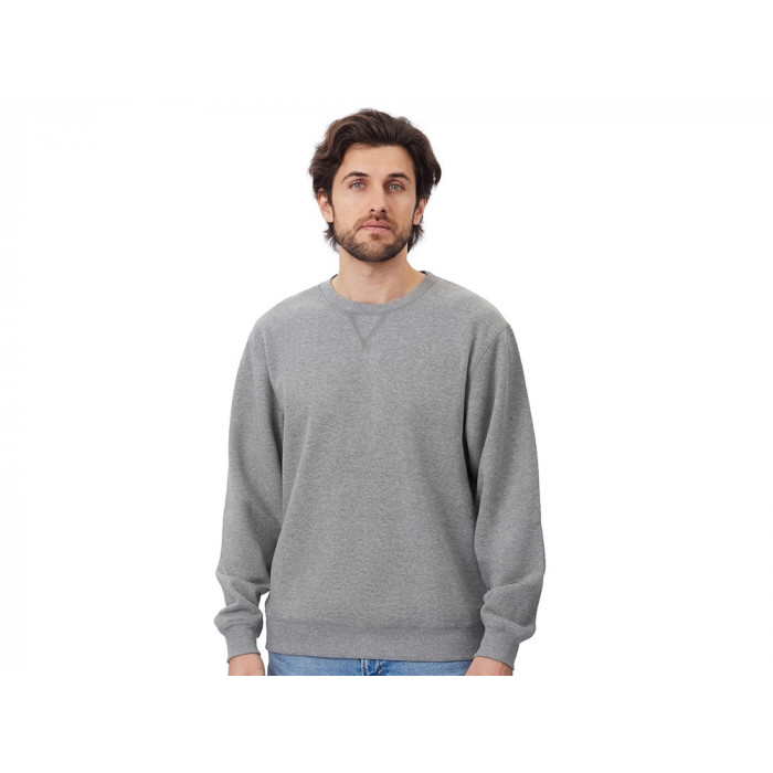 Свитшот оверсайз Lisbon унисекс, серый меланж