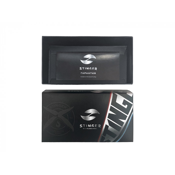 Мультитул Stinger, 100x45 мм, 11 функций, сталь, серебристый, в комплекте нейлоновый чехол