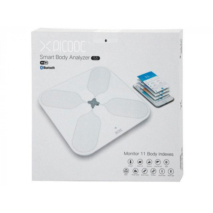 Умные диагностические весы с Wi-Fi Picooc S3 White V2 (6924917717346), белый Умные диагностические весы с Wi-Fi Picooc S3 White V2 (6924917717346), белый