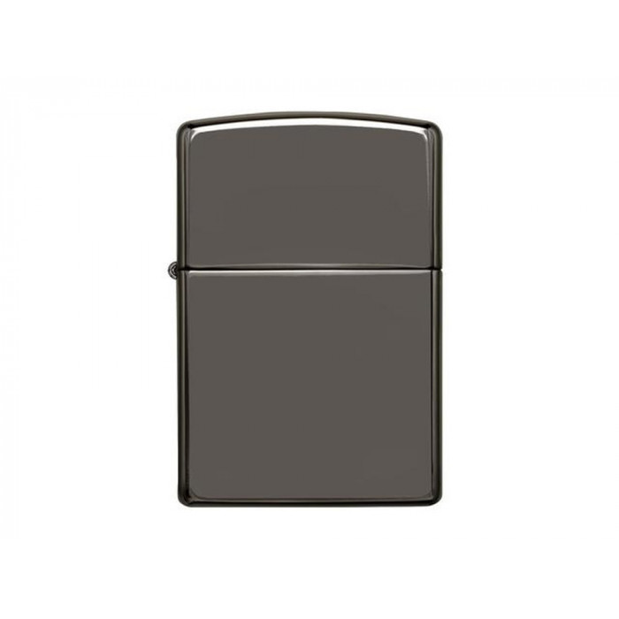 Зажигалка ZIPPO Classic с покрытием Black Ice, латунь/сталь, чёрная, глянцевая, 38x13x57 мм