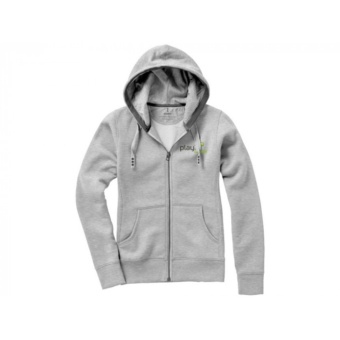 Толстовка Arora женская с капюшоном, серый меланж