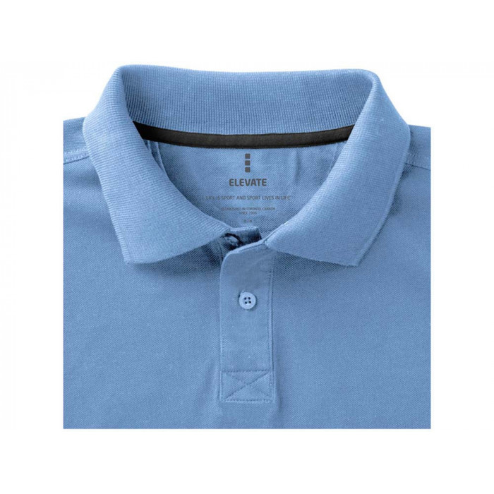 Calgary мужская футболка-поло с коротким рукавом, голубой