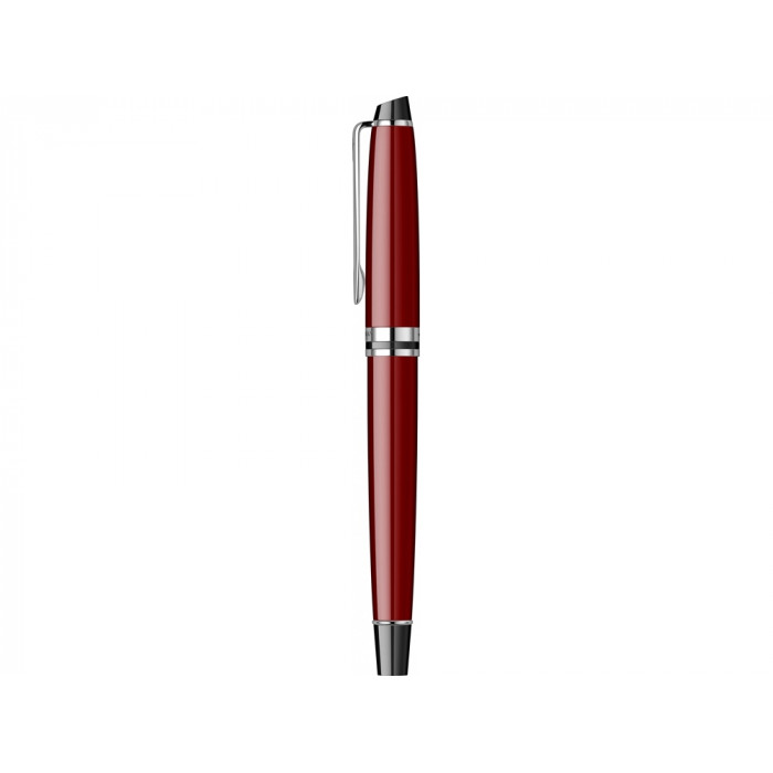 Ручка-роллер Waterman Expert Dark Red Lacquer CT Black, стержень: Fblk