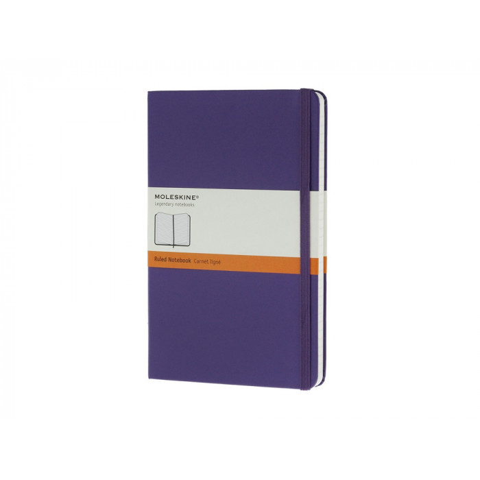 Записная книжка Moleskine Classic (в линейку) в твердой обложке, Large (13х21см), фиолетовый