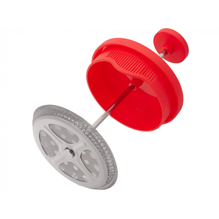 Пластиковый френч-пресс Intense, 600мл, красный