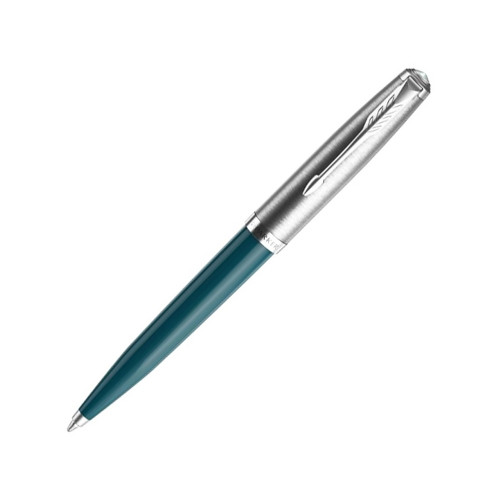 Шариковая ручка Parker 51 CORE TEAL BLUE CT, стержень: M, цвет чернил: black, в подарочной упаковке.