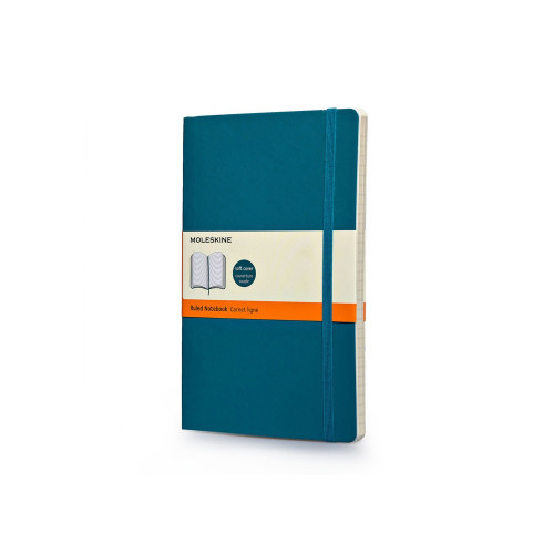 Записная книжка Moleskine Classic Soft (в линейку), Large (13х21см), бирюзовый