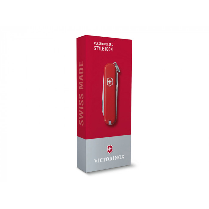 Нож-брелок VICTORINOX Classic Style Icon, 58 мм, 7 функций, красный