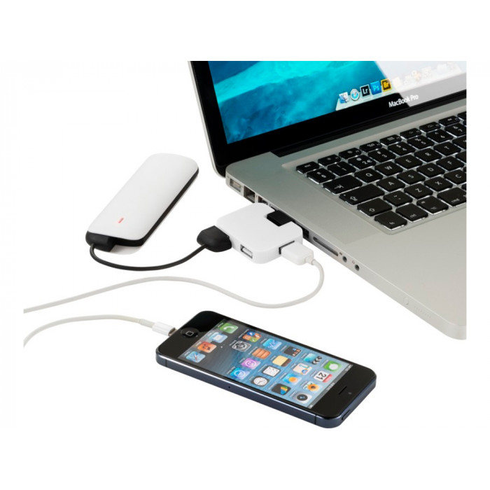 USB Hub Gaia на 4 порта, белый