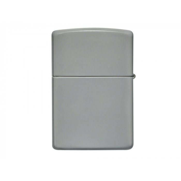 Зажигалка ZIPPO Classic с покрытием Flat Grey, латунь/сталь, серая, глянцевая, 38x13x57 мм