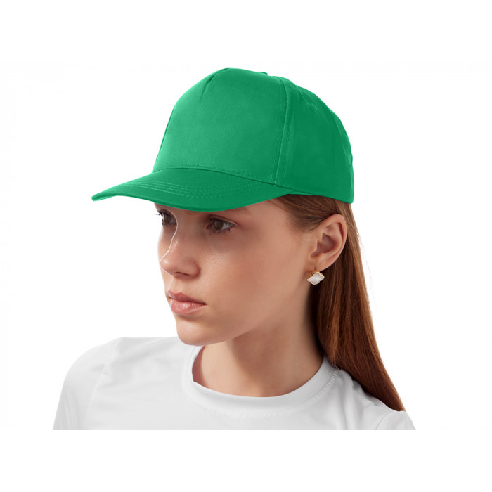 Бейсболка Мемфис 230 5-панельная, зеленая