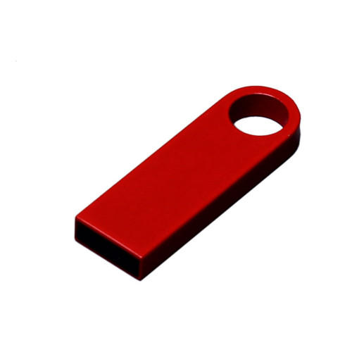 USB 2.0-флешка на 128 Гб с мини чипом и круглым отверстием, красный