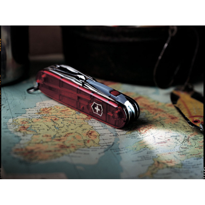 Нож перочинный VICTORINOX Spartan Lite, 91 мм, 15 функций, полупрозрачный красный