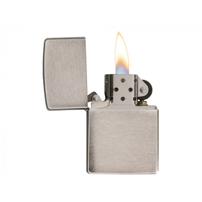 Зажигалка ZIPPO Armor™ c покрытием Brushed Chrome, латунь/сталь, серебристая, матовая, 38x13x57 мм