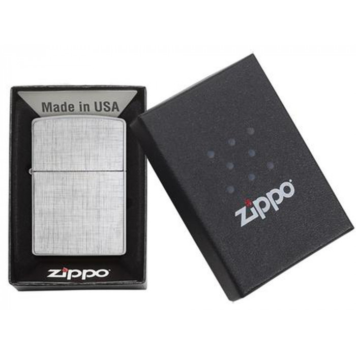 Зажигалка ZIPPO Classic с покрытием Brushed Chrome, латунь/сталь, серебристая, матовая, 38x13x57 мм