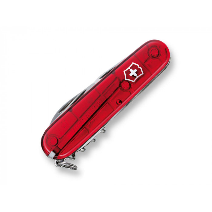 Нож перочинный VICTORINOX Spartan, 91 мм, 12 функций, полупрозрачный красный