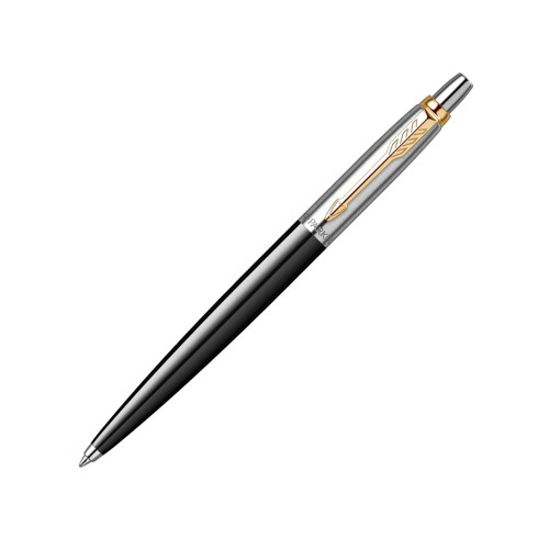 Шариковая ручка Parker Jotter K160, цвет: Black/GT, стержень: F, цвет чернил: blue, в подарочной упаковке.