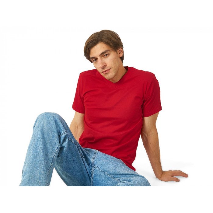 Футболка Heavy Super Club мужская с V-образным вырезом, красный