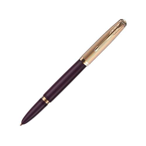 Перьевая ручка Parker 51 DELUXE PLUM GT, перо: F, цвет чернил: black, в подарочной упаковке.