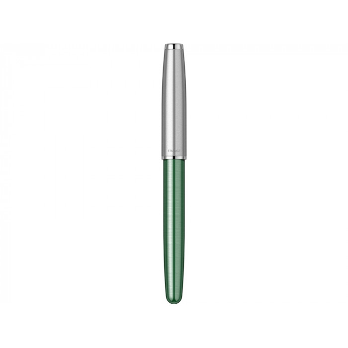 Ручка-роллер Parker Sonnet Essentials Green SB Steel CT, цвет чернил black, перо: F, в подарочной упаковке.