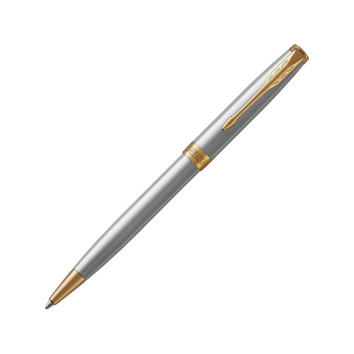 Ручка шариковая Parker Sonnet Core Stainless Steel GT, серебристый/золотистый