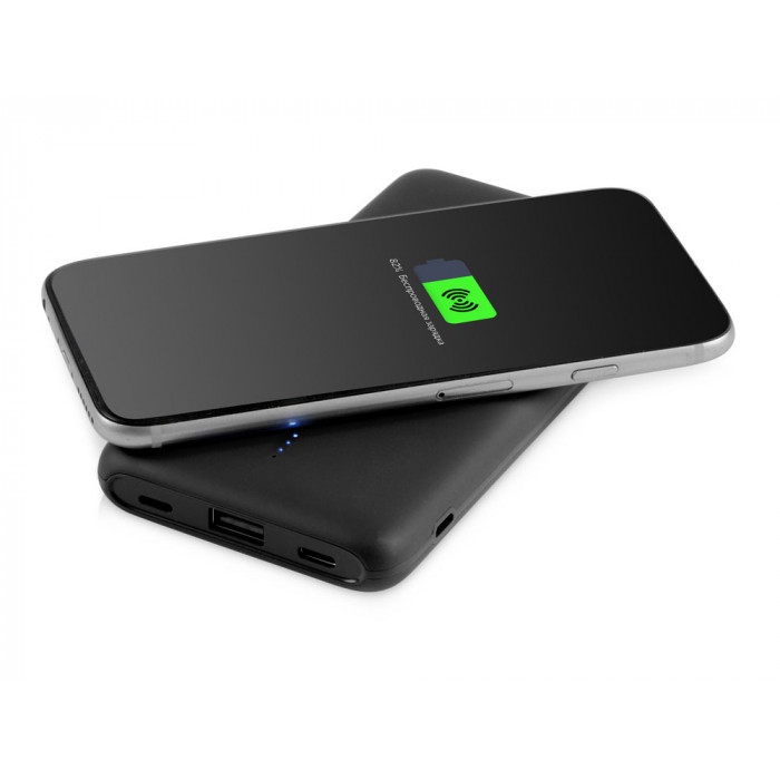 Внешний беспроводной аккумулятор с подсветкой лого Reserve X v.2, 8000 mAh, ярко-черный Внешний беспроводной аккумулятор с подсветкой лого Reserve X v.2, 8000 mAh, ярко-черный