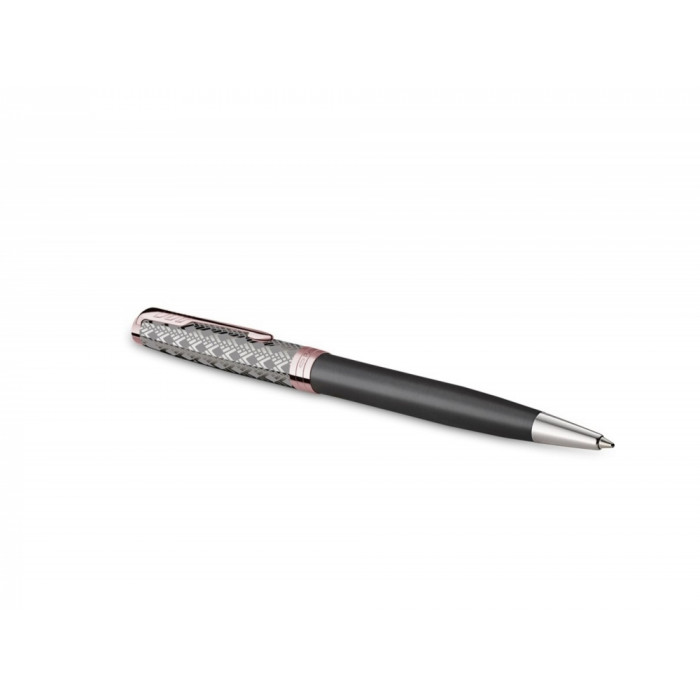 Шариковая ручка Parker Sonnet Premium Metal & Grey Lacquer PGT, стержень: M, цвет чернил: black , в подарочной упаковке