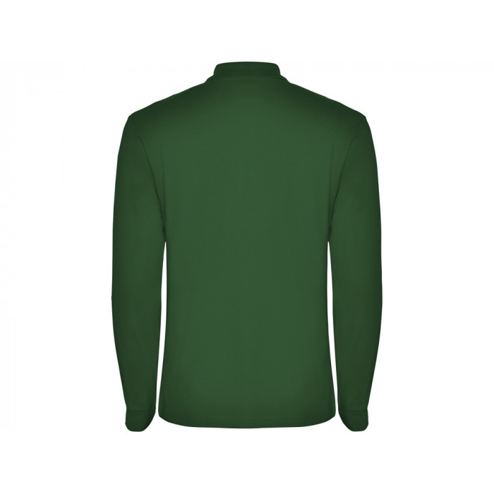 Рубашка поло Estrella мужская с длинным рукавом, бутылочный зеленый