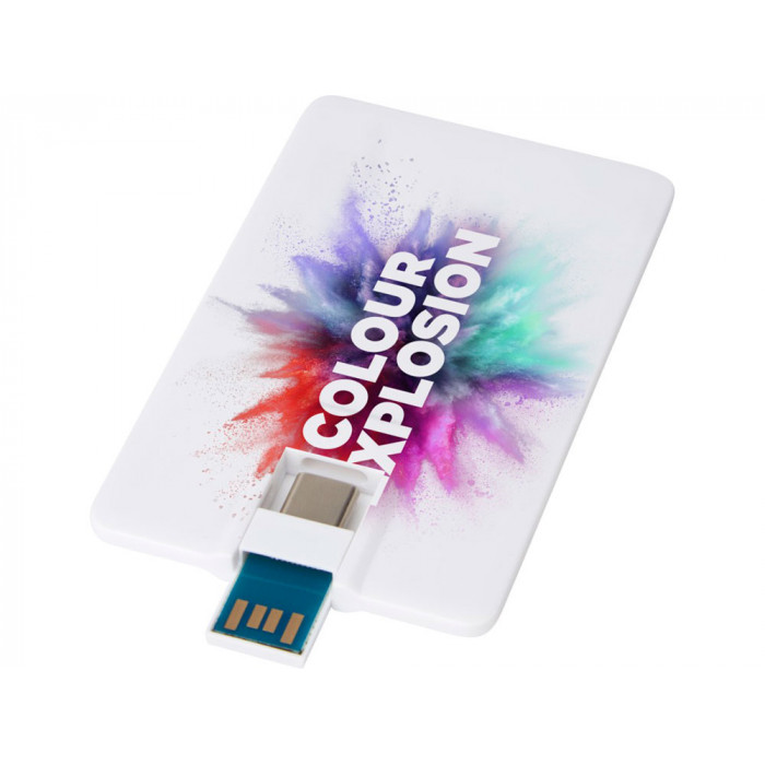 Duo Slim USB-накопитель емкостью 64ГБ и разъемами Type-C и USB-A 3.0, белый Duo Slim USB-накопитель емкостью 64ГБ и разъемами Type-C и USB-A 3.0, белый
