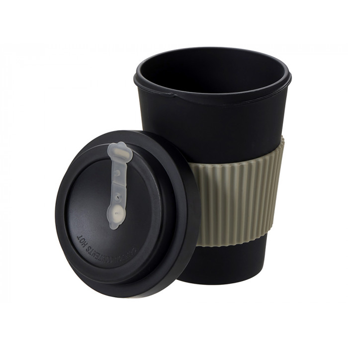 Термокружка Muffin из натуральных волокон, черный