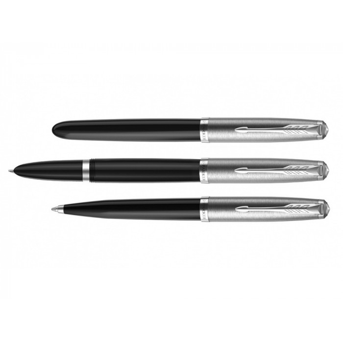 Перьевая ручка Parker 51 CORE BLACK CT, перо: F, цвет чернил: black, в подарочной упаковке.