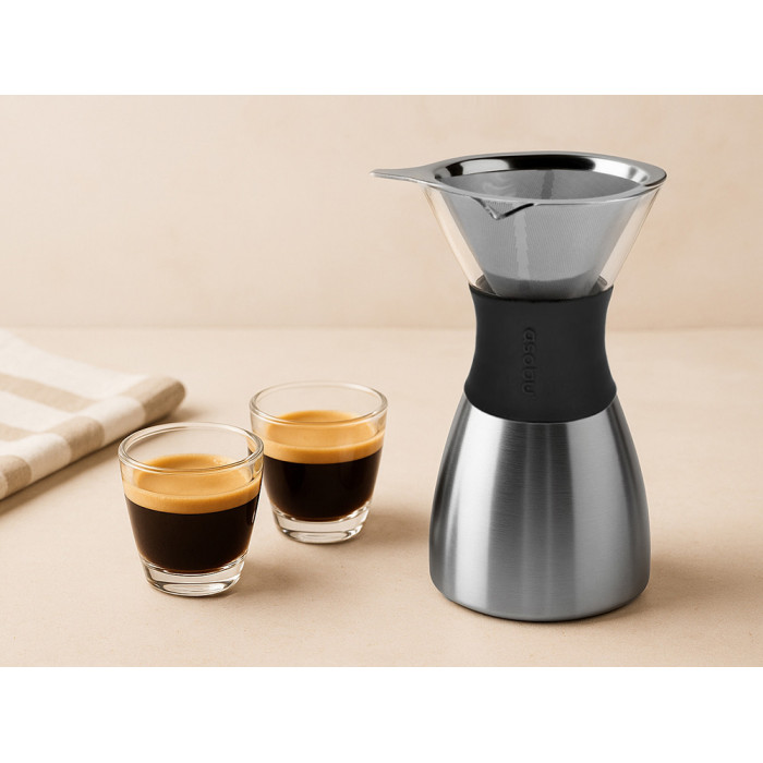 Кофеварка POUR OVER, 1000 мл, серебристый/черный Кофеварка POUR OVER, 1000 мл, серебристый/черный