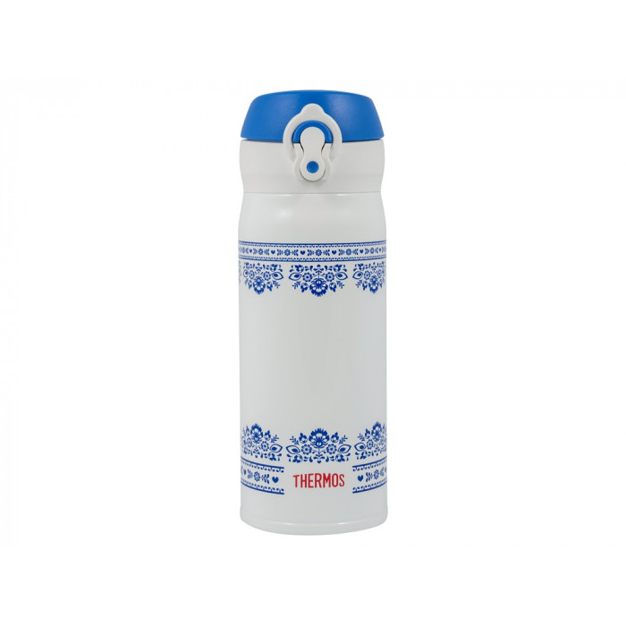 Термос из нерж. стали тм THERMOS JNL-402-BLWH SS V.Insulated Flask,400ml, бело-синий