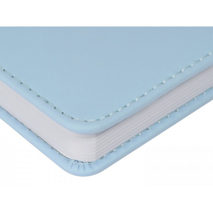 Ежедневник недатированный А6+ Velvet, зефирный голубой