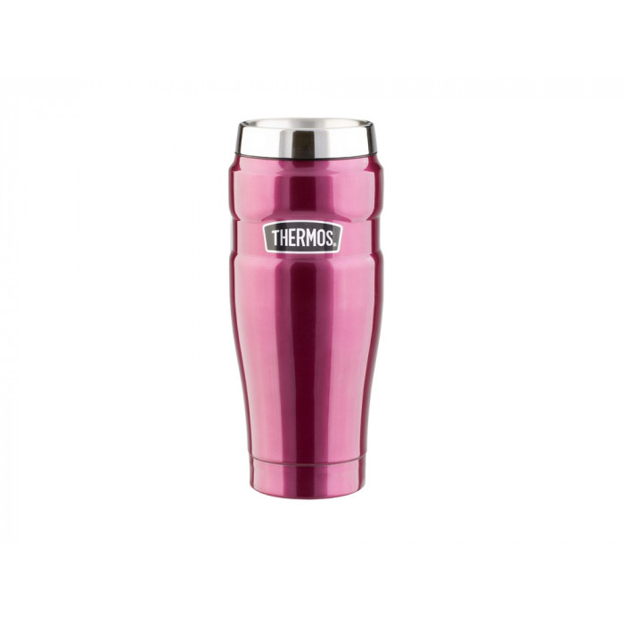 Кружка-термос со стальной колбой SK1005 Matte Raspberry leak proof Vacuum Travel Tumbler, 470ml., красный