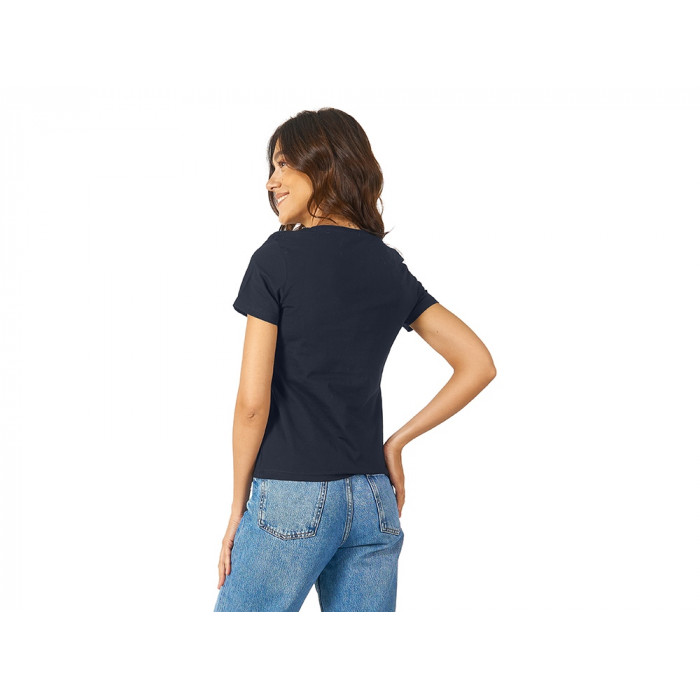 Футболка Heavy Super Club женская с V-образным вырезом, темно-синий