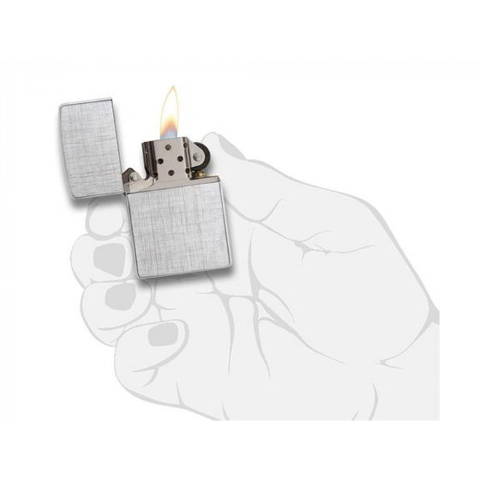 Зажигалка ZIPPO Classic с покрытием Brushed Chrome, латунь/сталь, серебристая, матовая, 38x13x57 мм