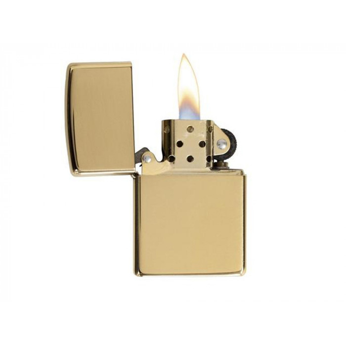 Зажигалка ZIPPO Classic с покрытием High Polish Brass, латунь/сталь, золотистая, 38x13x57 мм