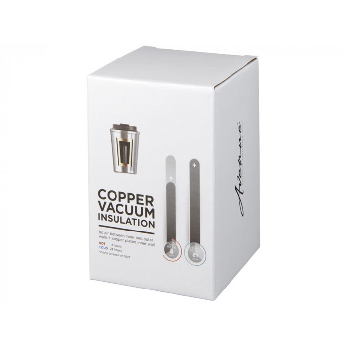 Герметичная медная вакуумная термокружка Thor объемом 360 мл, серый