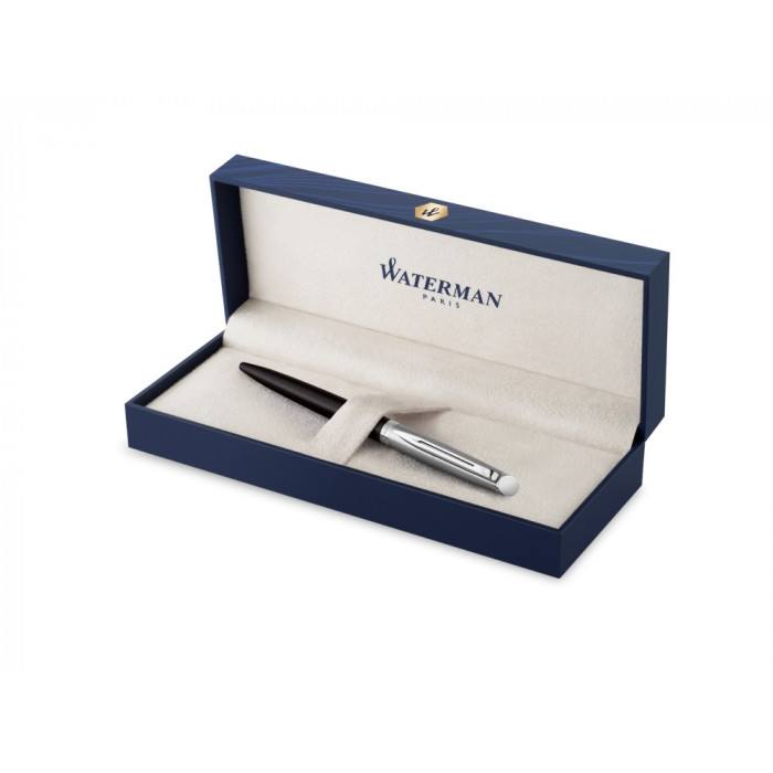 Шариковая ручка Waterman Hemisphere Entry Point Stainless Steel with Black Lacquer в подарочной упаковке