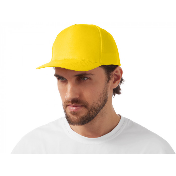 Бейсболка Poly 5-ти панельная 120 гр, желтый