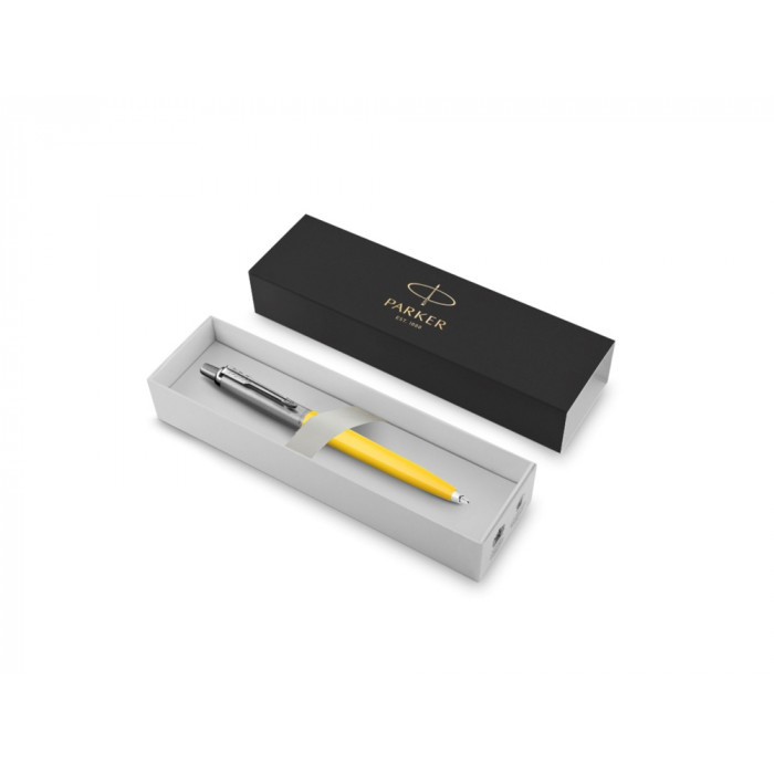 Шариковая ручка Parker Jotter Originals Yellow Chrome CT, стержень: M blue в подарочной упаковке