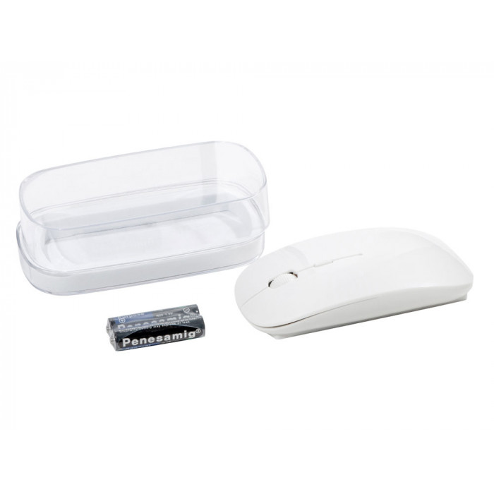 Мышь оптическая беспроводная Desmo в кейсе, слоновая кость