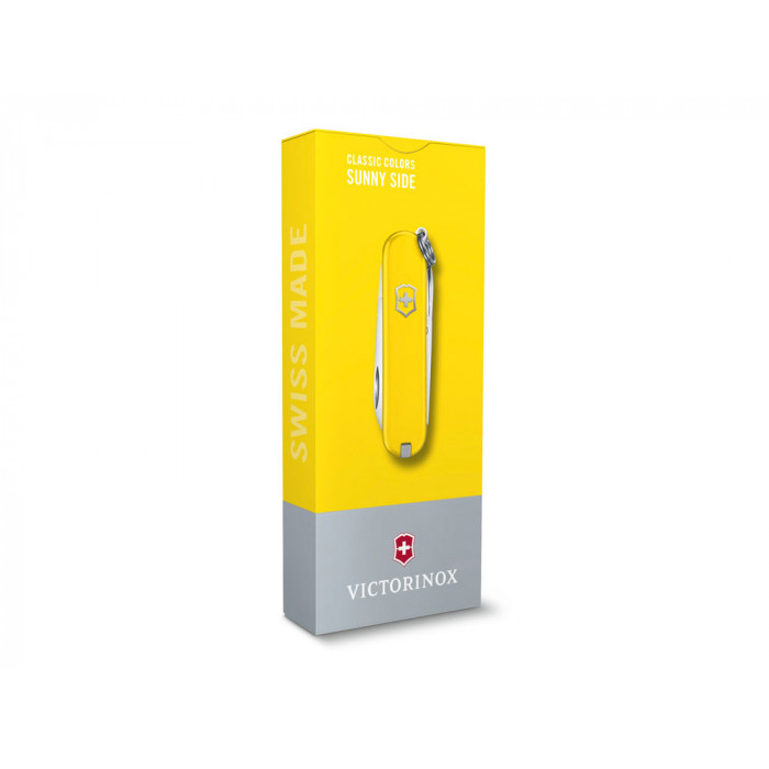 Нож-брелок VICTORINOX Classic SD Colors Sunny Side, 58 мм, 7 функций, жёлтый