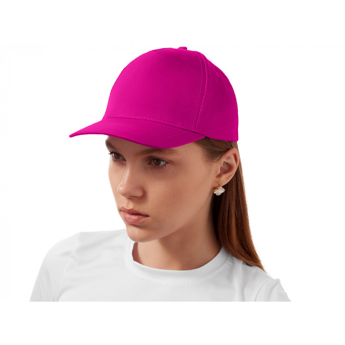 Бейсболка Poly 5-ти панельная 120гр, фуксия